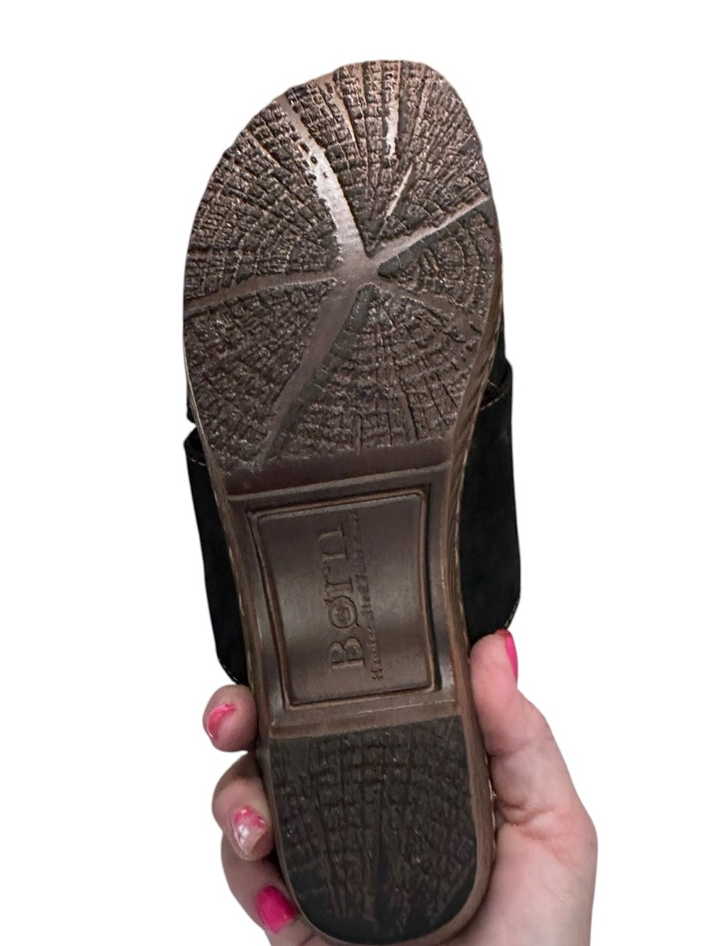 Born Women's Teayo Sandals Black Suede Leather Size 11 - Picture 7 of 9